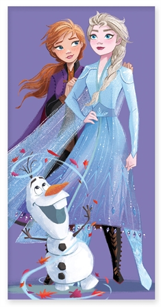 Badhandduk - 70x140 cm -  Frozen- Anna & Elsa - Härlig kvalitet 